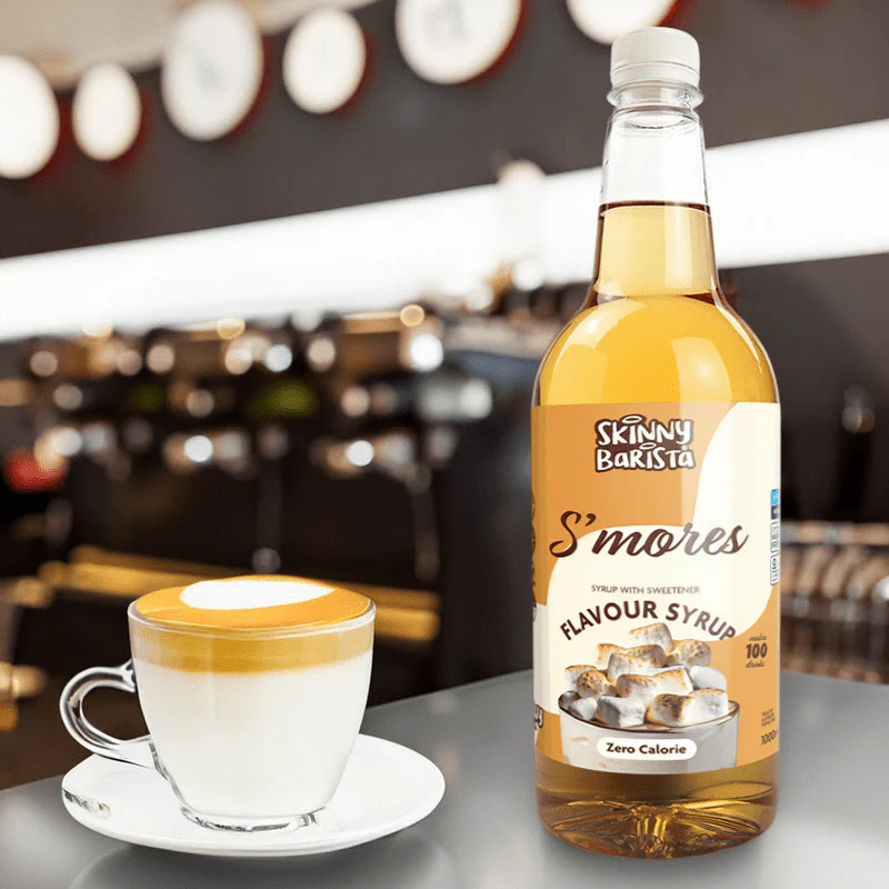 S'mores Syrup - Barista Zero Calorie Sugar Free Skinny Coffee - 1 Litre - Image 2