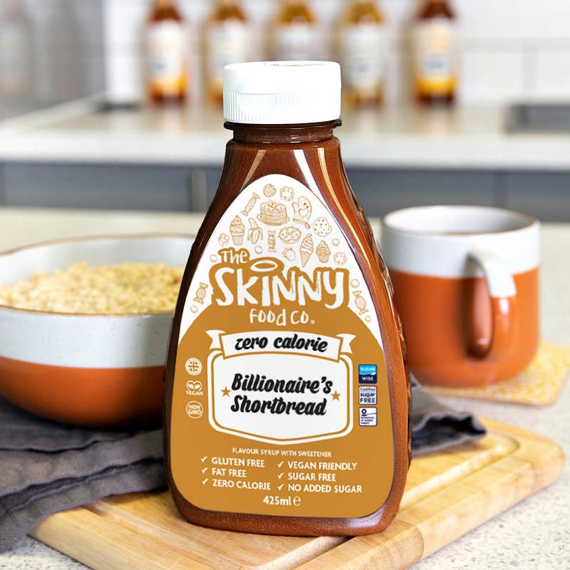 Billionaire Shortbread Flavour Zero Calorie Sugar Free Skinny Syrup - 425ml - Image 2