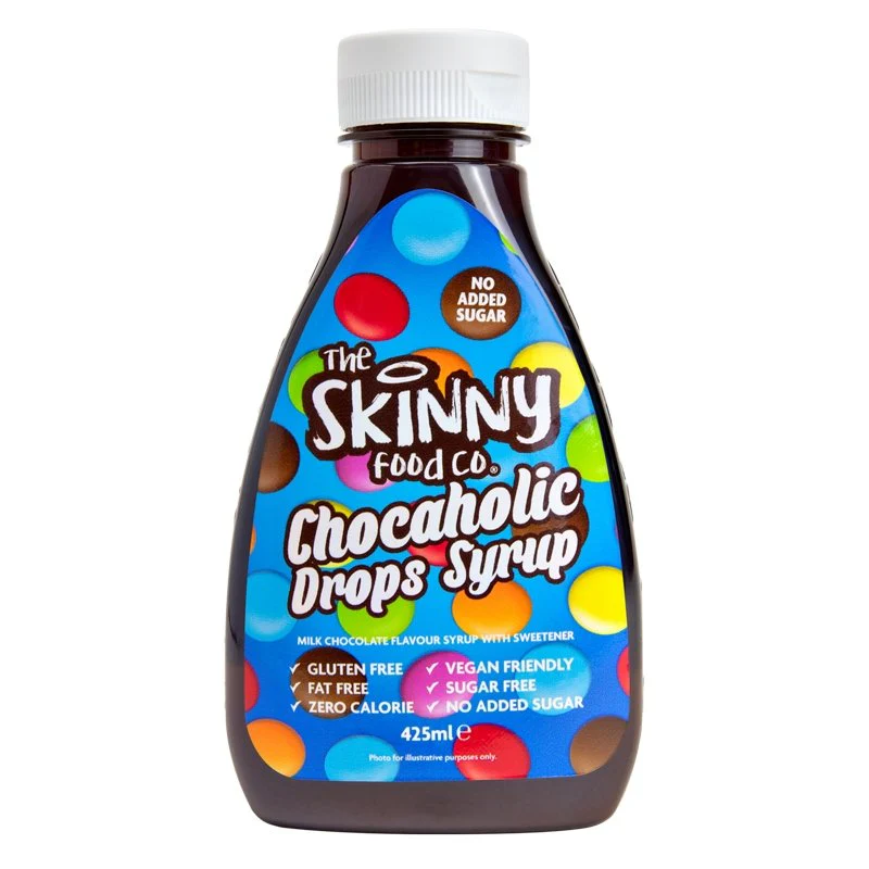 (Clearance, Past Best Before, May 25) Chocaholic Drops Syrup Vegan Chocolate Flavour Syrup - 425ml