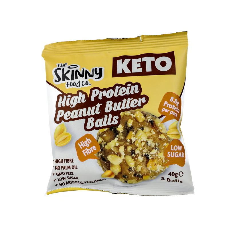 High Protein Skinny KETO Balls (8.8g Protein Per Serving) - Peanut Butter