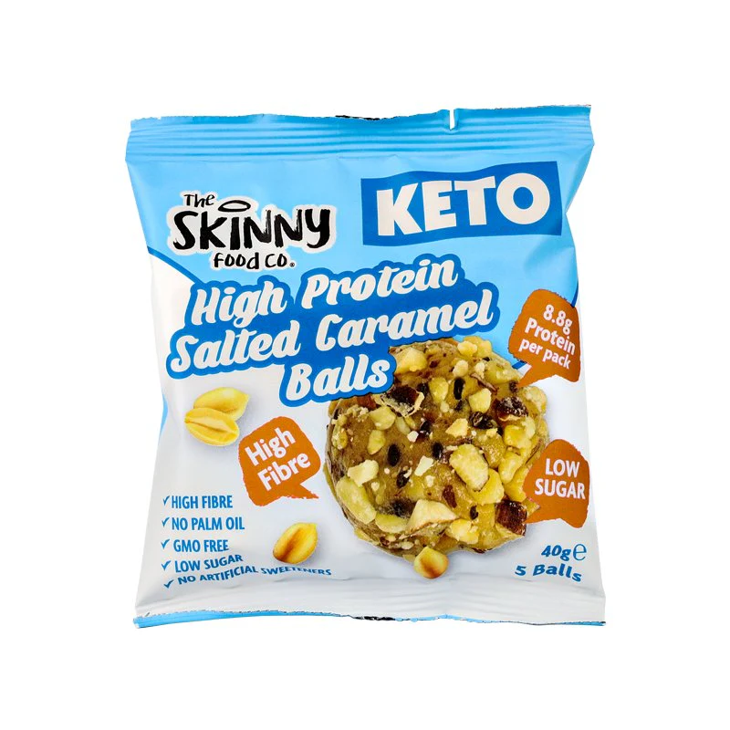 High Protein Skinny KETO Balls  (8.8g Protein Per Serving) -Salted Caramel