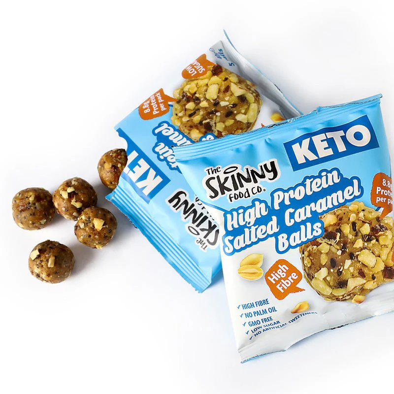 High Protein Skinny KETO Balls  (8.8g Protein Per Serving) -Salted Caramel - Image 3