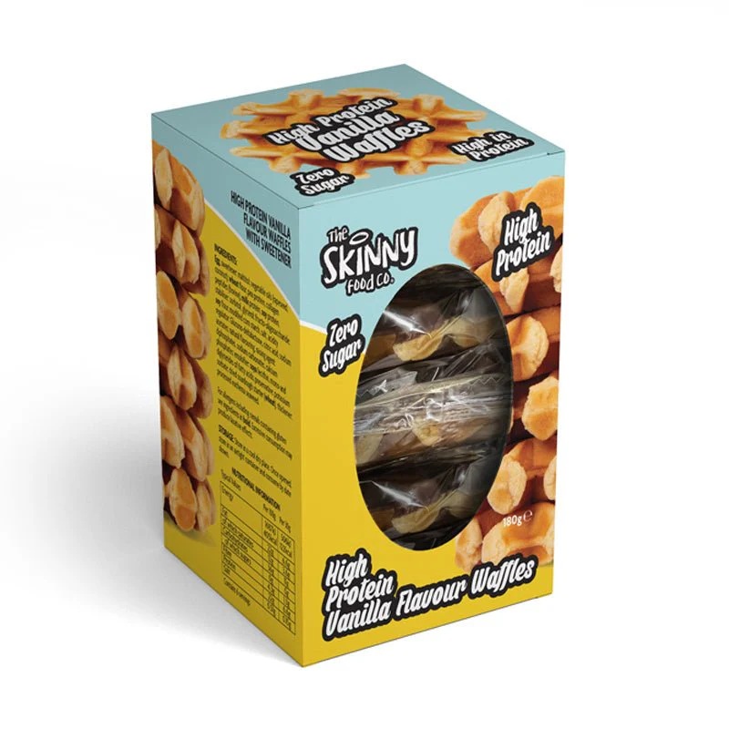 Skinny High Protein Sugar Free Vanilla Flavoured Waffles 30g x 6 - 6g Protein Per Serving