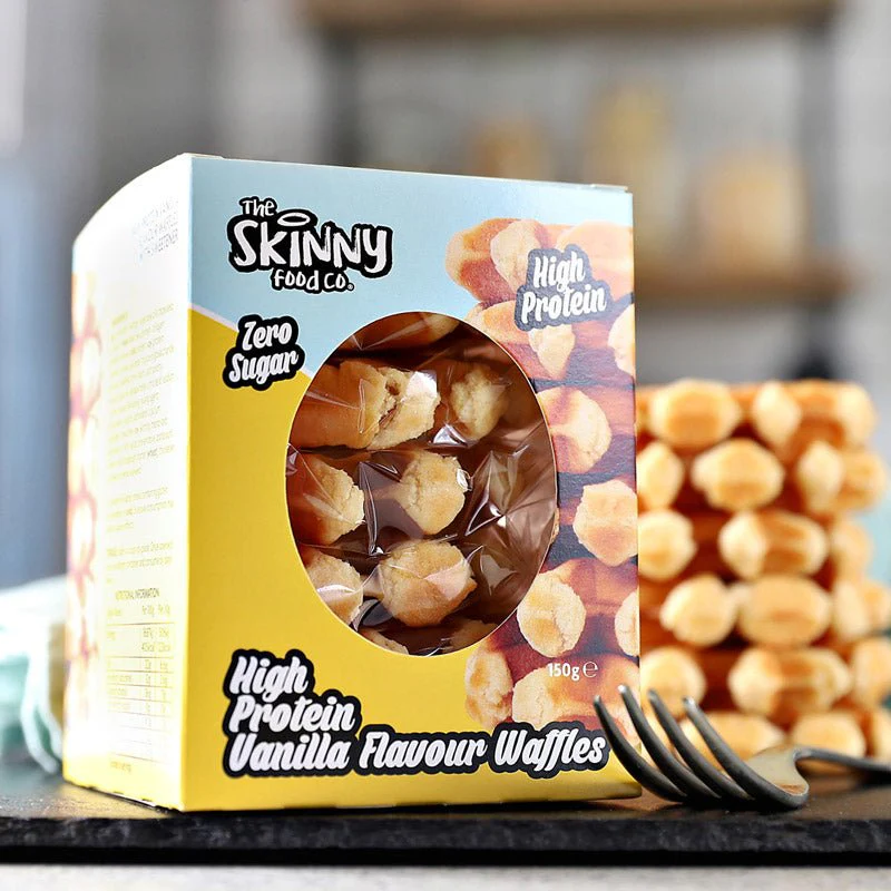 Skinny High Protein Sugar Free Vanilla Flavoured Waffles 30g x 6 - 6g Protein Per Serving - Image 2