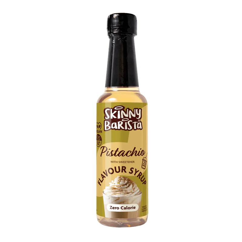 Skinny Barista Pistachio Flavour Syrup - Zero Calorie Sugar Free Skinny Coffee Syrup - 250ml - LIMITED EDITION