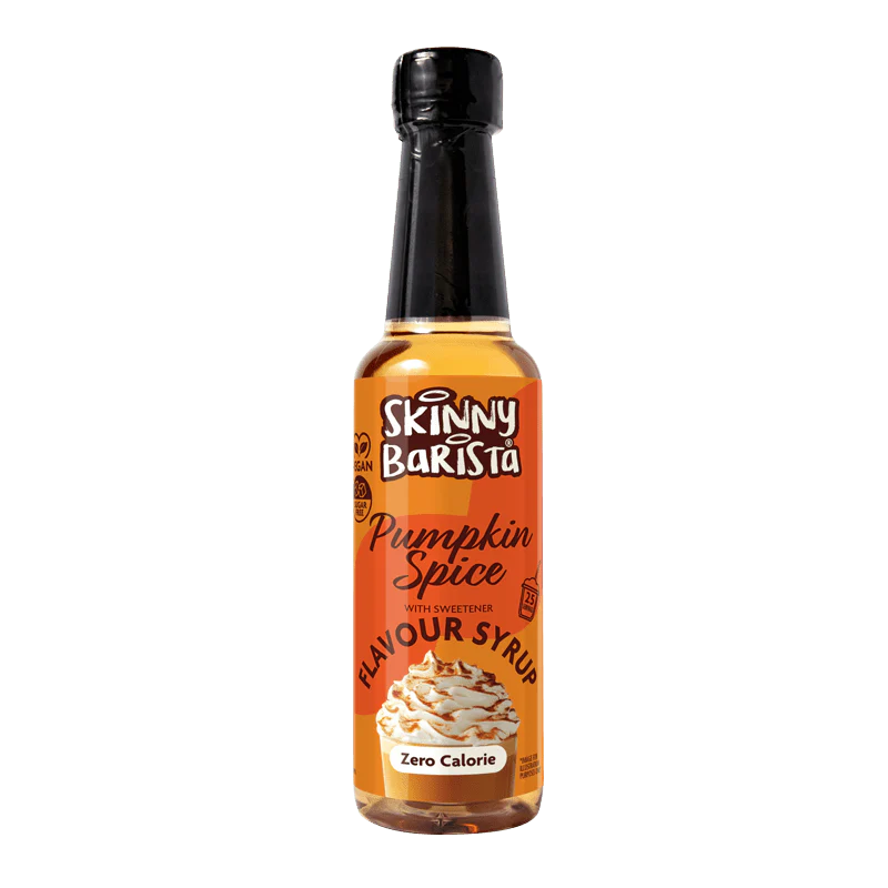 Skinny Barista Pumpkin Spice Flavour Syrup - Zero Calorie Sugar Free Skinny Coffee Syrup - 250ml - LIMITED EDITION