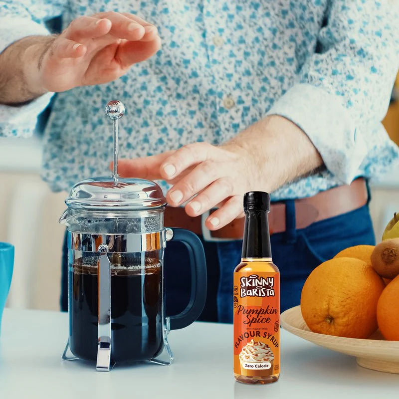 Skinny Barista Pumpkin Spice Flavour Syrup - Zero Calorie Sugar Free Skinny Coffee Syrup - 250ml - LIMITED EDITION - Image 2