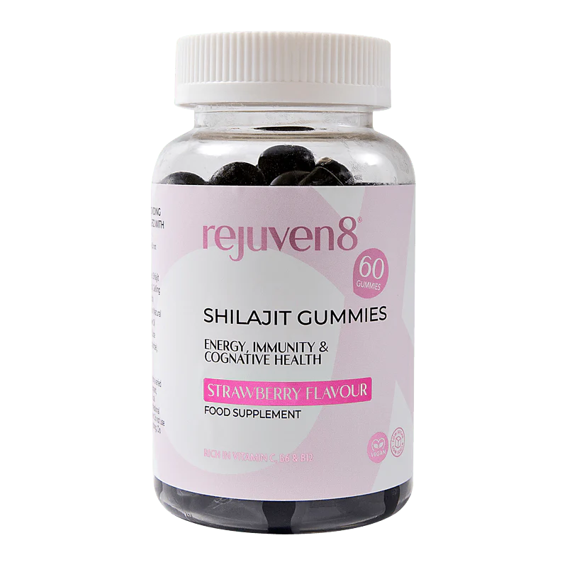 Rejuven8 Shilajit Strawberry Flavour Gummies 300mg - 60 Gummies