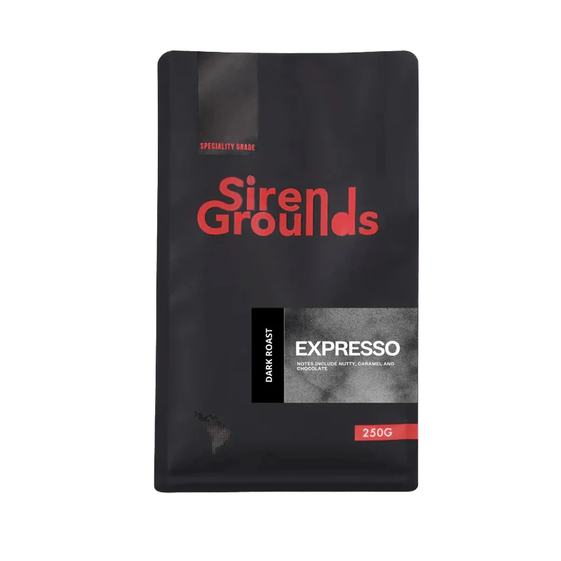 Siren Grounds Brazilian Bold Espresso Kick FULL CAFF Coffee - Ground Beans 250g