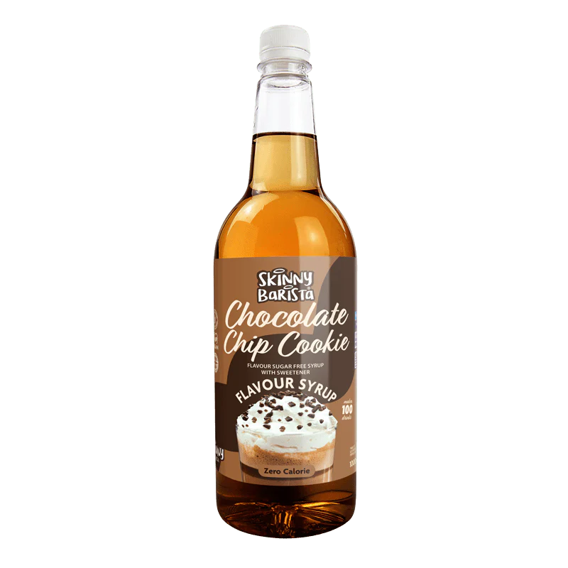 Skinny Barista Chocolate Chip Cookie Flavour Syrup - Sugar Free Skinny Coffee Syrup - 1 Litre (Limited Edition)