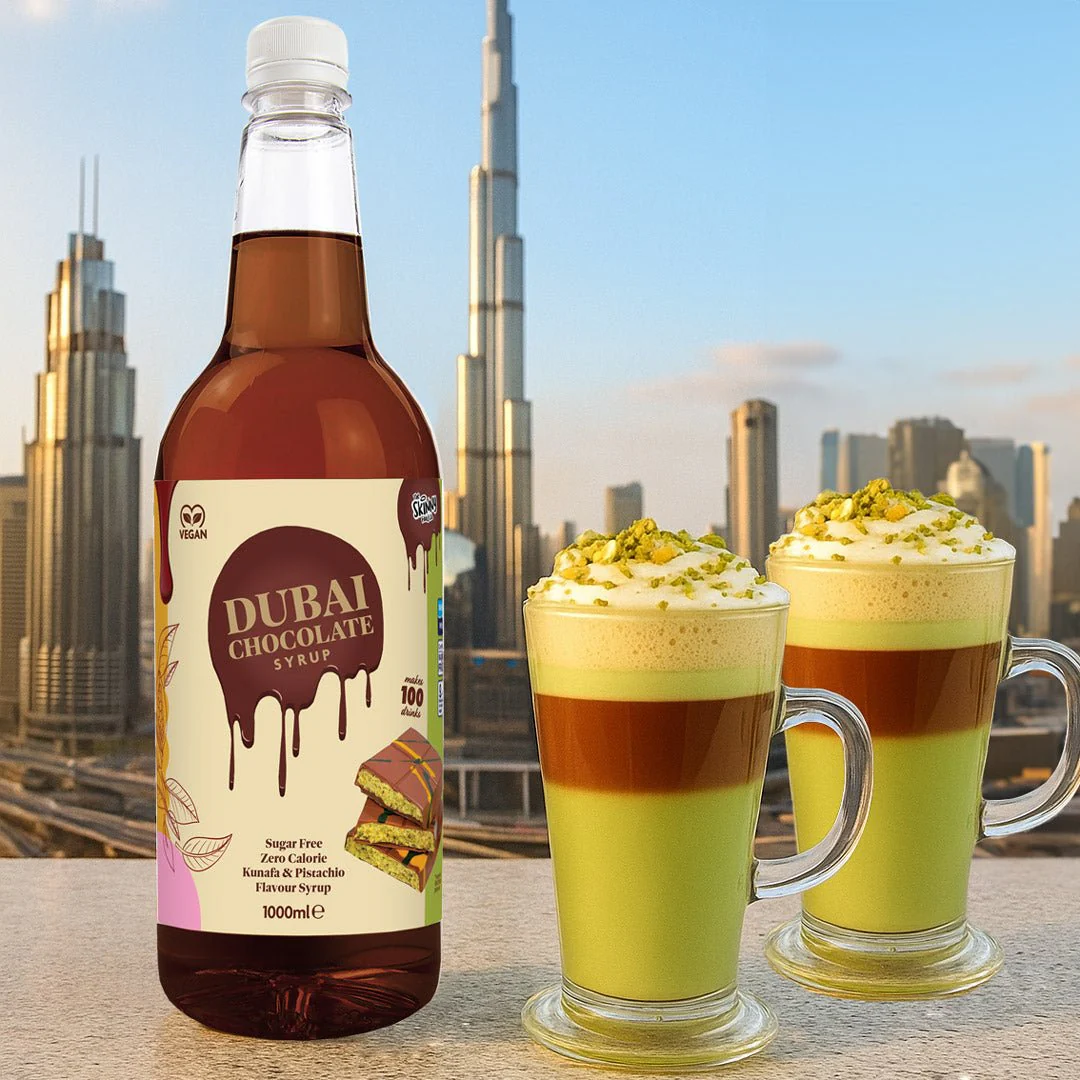 Skinny Barista Dubai Chocolate Flavour Syrup - Zero Calorie Sugar Free Skinny Coffee - 1 Litre - Image 2