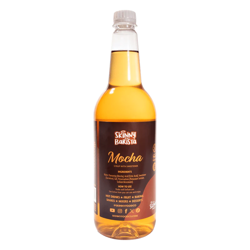 Skinny Barista Mocha Flavour Syrup - Zero Calorie Sugar Free Skinny Coffee - 1 Litre (Limited Edition) - Image 4