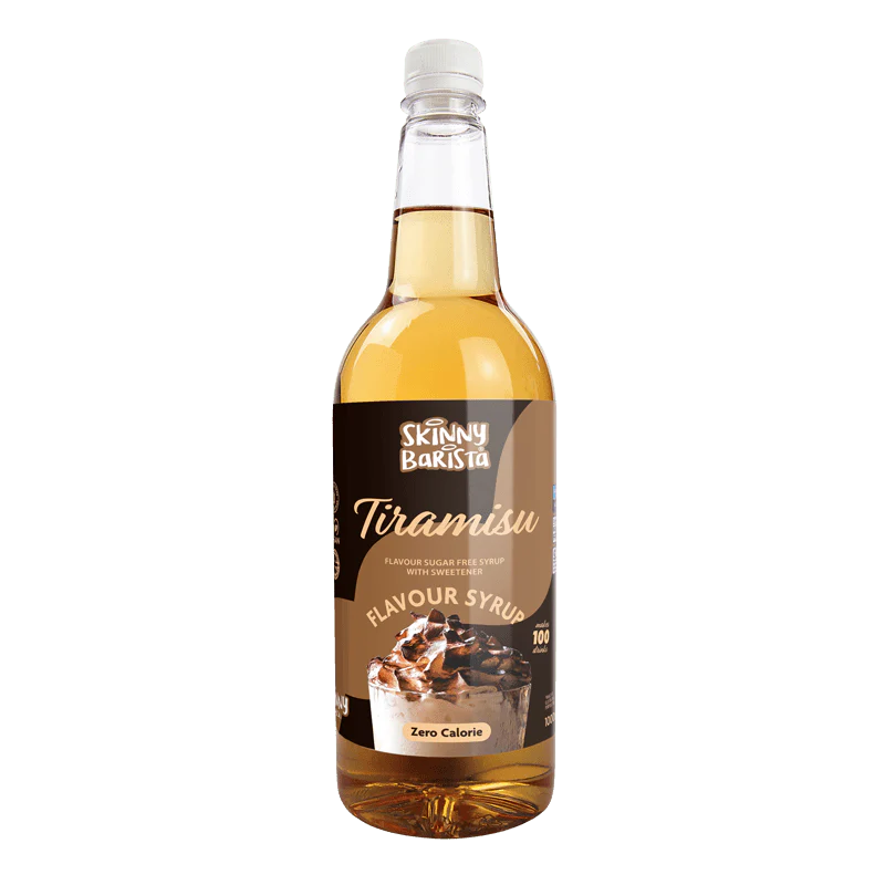 Skinny Barista Tiramisu Flavour Syrup - Zero Calorie Sugar Free Skinny Coffee - 1 Litre (Limited Edition)