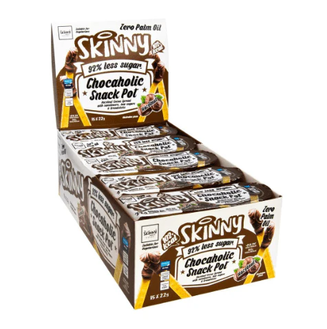 Skinny Chocolate Hazelnut Chocaholic Snack Pot Case - 15 x 22g