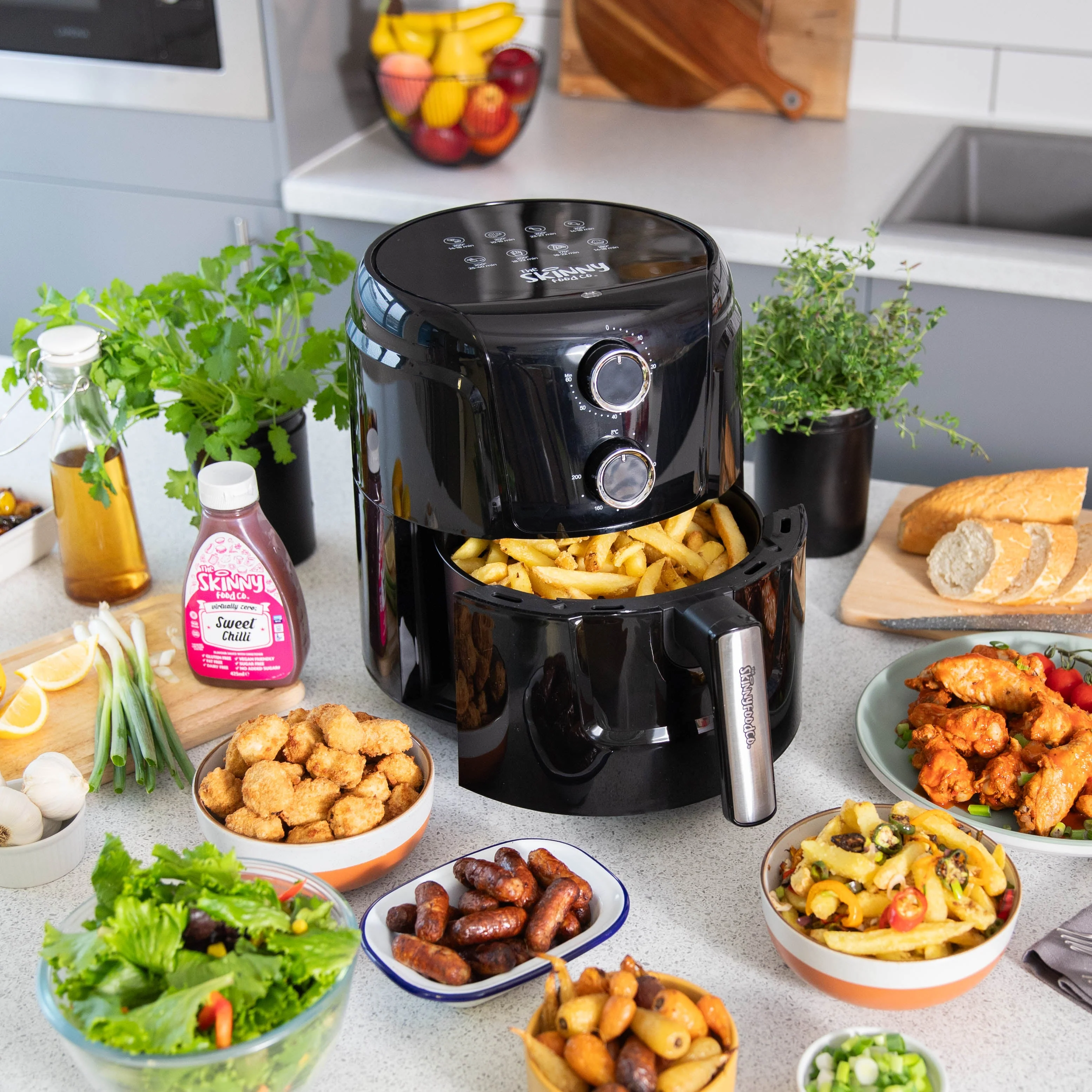 Skinny Food Co Black Air Fryer 4 Litre 1450w (Including Free Air Fryer Recipes Book) - Ninja Alternative - Image 4