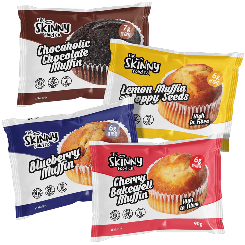 Skinny (HFSS Compliant) High Fibre Muffin 90g x 1 (4 Flavours) - Image 3