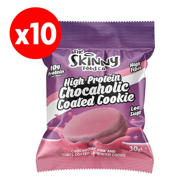 Skinny High Protein Chocaholic Coated Cookie Strawberry - Image 3