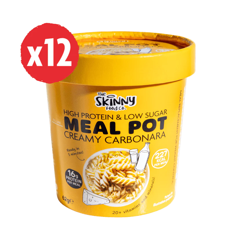 Skinny High Protein Meal Pot - Creamy Carbonara x 12 Quickpots Bundle - Image 3