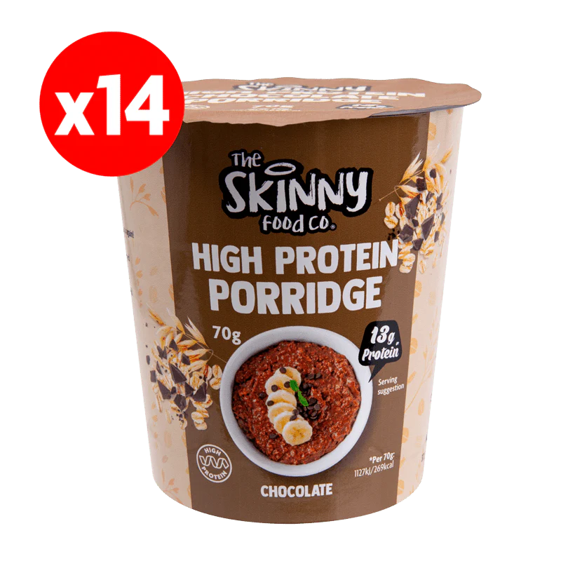 Skinny High Protein Single Porridge Pots 14 x 70g - 14g Protein (3 Flavours to choose) - Image 4