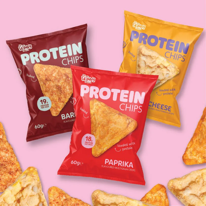 Skinny Protein Chips mixed bundle (2 Per Flavour) 6 x 60g (18-19g protein per pack) - Image 2
