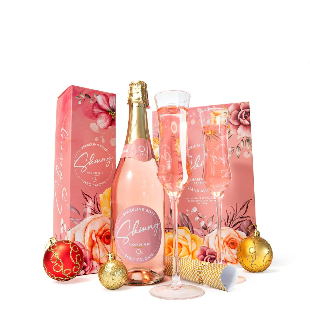 Skinny Sparkling Rose Prosecco Non Alcoholic - 75cl (Zero Calorie) - Image 3