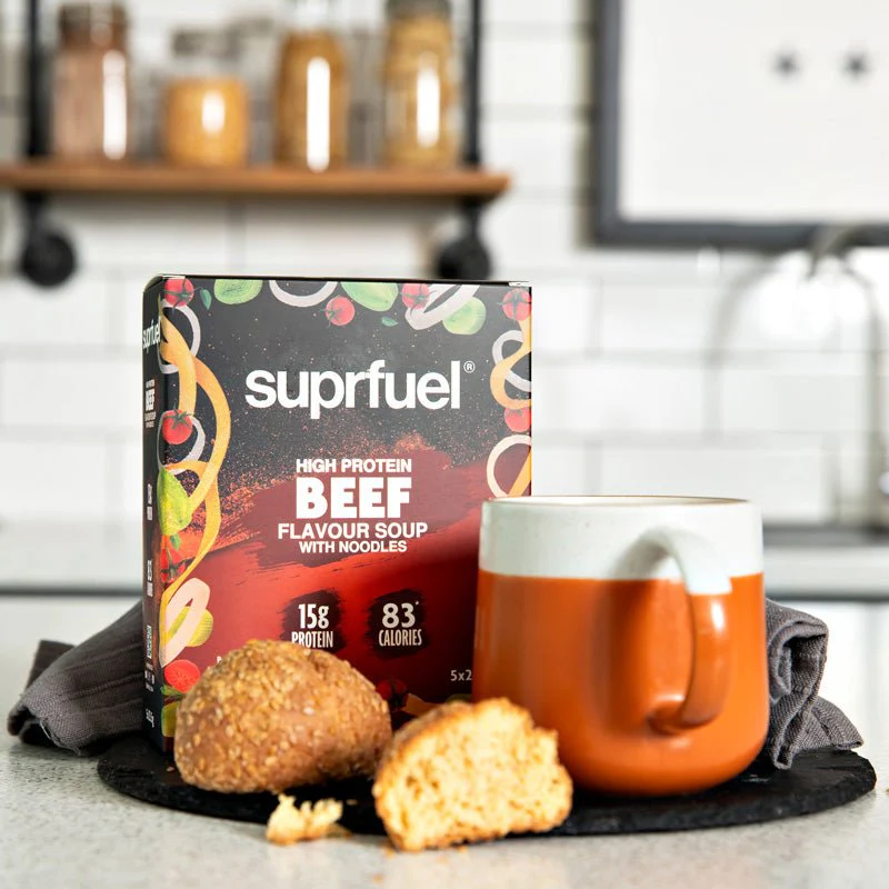 Suprfuel High Protein Beef Flavour Soup with Noodles (5 Meals) 120g - Image 2