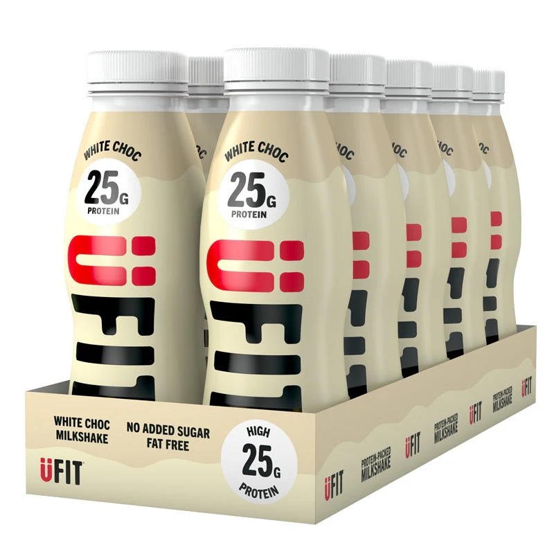 UFIT High Protein Ready to Drink White Chocolate Shakes - 25g Protein - Image 2